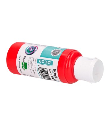 Pintura acrilica liderpapel bote de 80 ml rojo