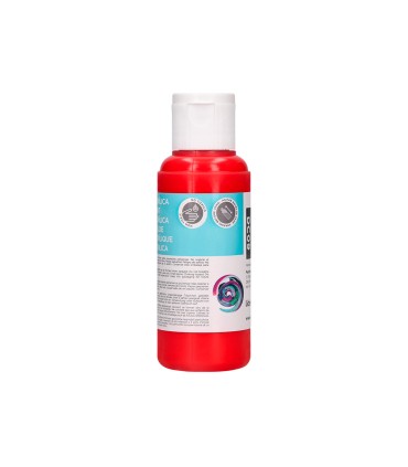 Pintura acrilica liderpapel bote de 80 ml rojo