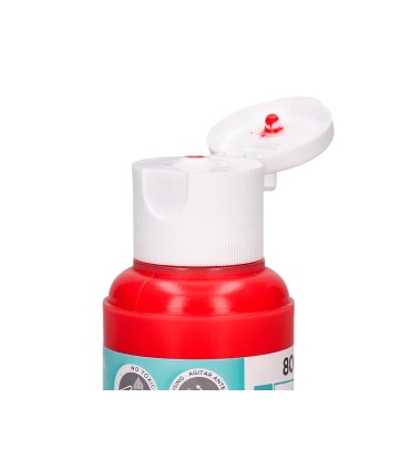 Pintura acrilica liderpapel bote de 80 ml rojo