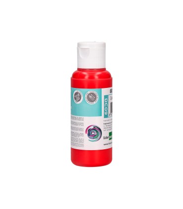 Pintura acrilica liderpapel bote de 80 ml rojo