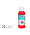 Pintura acrilica liderpapel bote de 80 ml rojo