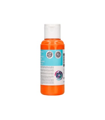 Pintura acrilica liderpapel bote de 80 ml naranja