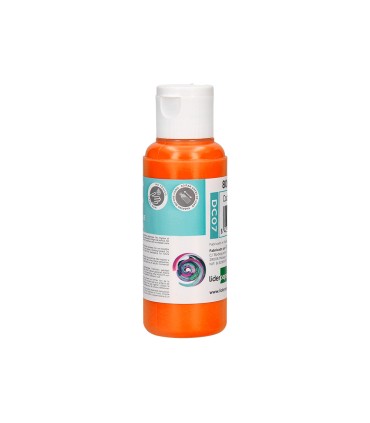 Pintura acrilica liderpapel bote de 80 ml naranja