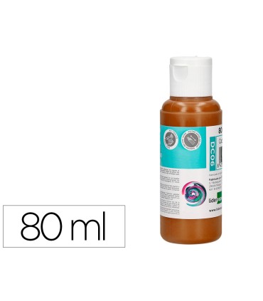 Pintura acrilica liderpapel bote de 80 ml marron