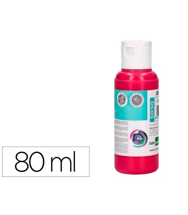 Pintura acrilica liderpapel bote de 80 ml magenta