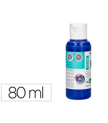 Pintura acrilica liderpapel bote de 80 ml azul ultramar