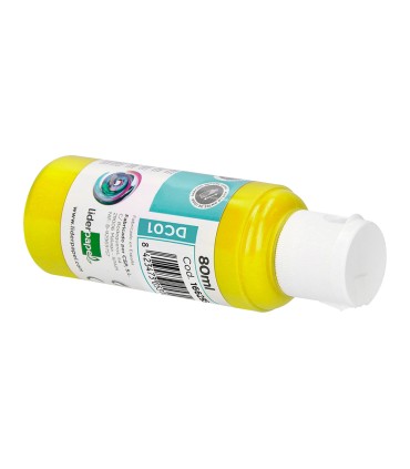 Pintura acrilica liderpapel bote de 80 ml amarillo