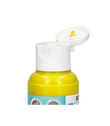 Pintura acrilica liderpapel bote de 80 ml amarillo