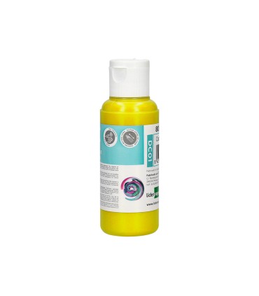 Pintura acrilica liderpapel bote de 80 ml amarillo