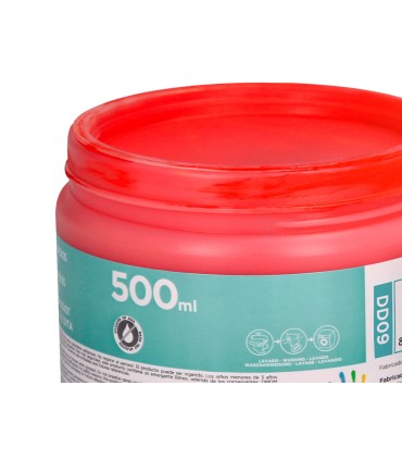 Pintura dedos liderpapel tarrina de 500 ml rojo