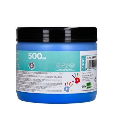 Pintura dedos liderpapel tarrina de 500 ml azul