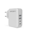 Cargador de pared groovy 2 usb + 2 usb-c 4.8a color blanco