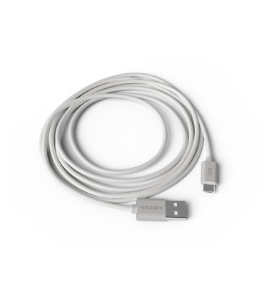 Cable groovy usb a a micro usb longitud 2 mt color blanco