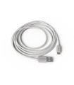 Cable groovy usb-a a micro usb longitud 2 mt color blanco