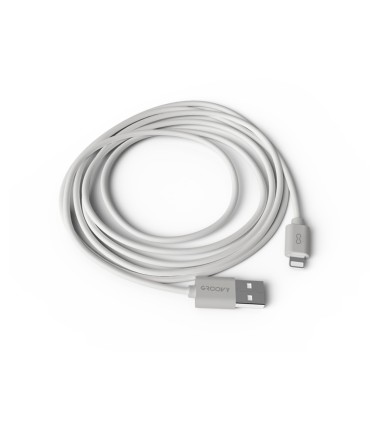 Cable groovy usb 20 a apple lightning longitud de cable 2 metros color blanco