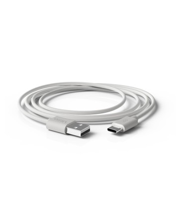 Cable groovy usb a a tipo c longitud 1 mt color blanco