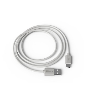 Cable groovy usb a a tipo c longitud 1 mt color blanco