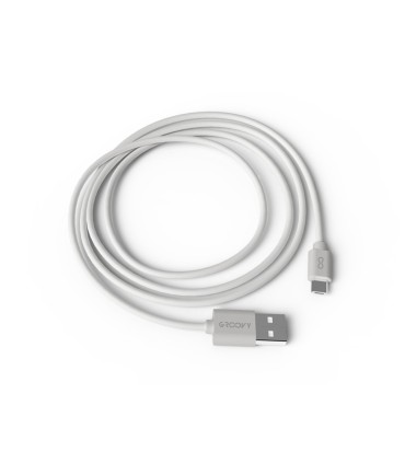 Cable groovy usb a a micro usb longitud 1 mt color blanco