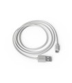 Cable groovy usb-a a micro usb longitud 1 mt color blanco