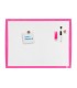 Pizarra blanca nobo magnetica marco fucsia 430x585 mm