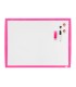 Pizarra blanca nobo magnetica marco fucsia 430x585 mm