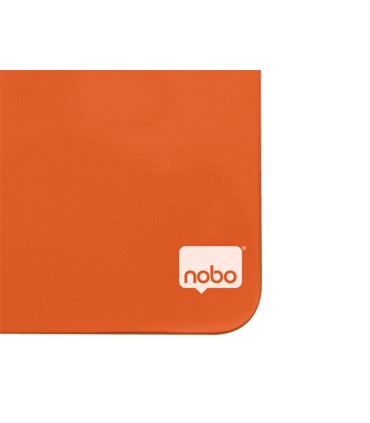 Pizarra nobo magnetica para el hogar color naranja 360x360 mm