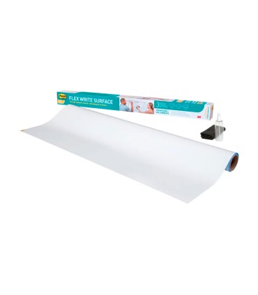 Pizarra blanca post it super sticky flex adhesiva removible rollo 1219x1829 cm