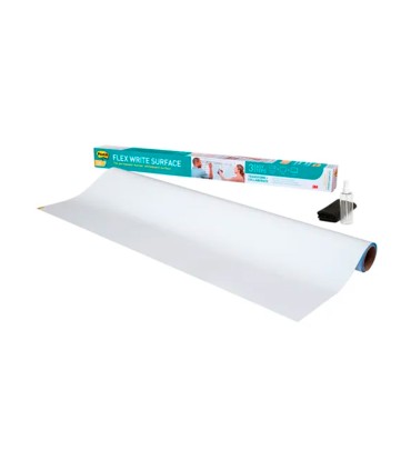 Pizarra blanca post it super sticky flex adhesiva removible rollo 914x1219 cm