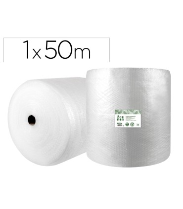 Plastico burbuja liderpapel ecouse 1x50m 30 de plastico reciclado