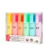 Rotulador liderpapel fluorescente pastel punta biselada estuche de 6 unidades colores surtidos