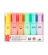 Rotulador liderpapel fluorescente pastel punta biselada estuche de 6 unidades colores surtidos