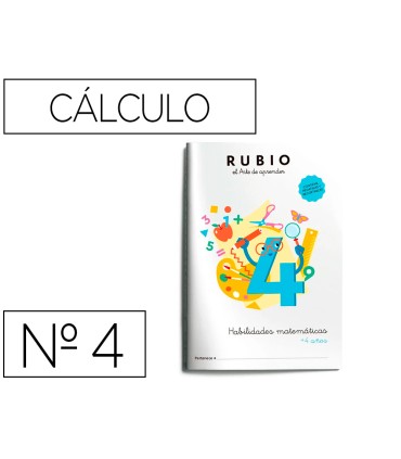 Cuaderno rubio habilidades matematicas 4 anos