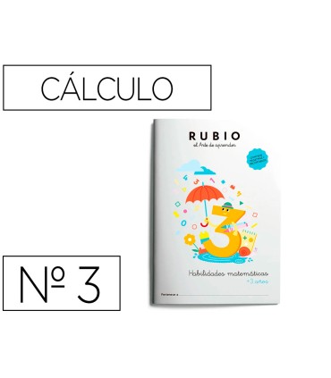 Cuaderno rubio habilidades matematicas 3 anos