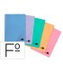 Carpeta liderpapel gomas folio 3 solapas carton plastificado colores pasteles surtidos