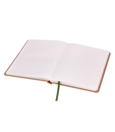 Libreta liderpapel ecouse 100 reciclada a5 96 hojas 70g m2 horizontal con gomilla y marca paginas