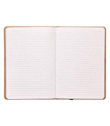 Libreta liderpapel ecouse 100 reciclada a5 96 hojas 70g m2 horizontal con gomilla y marca paginas