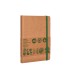 Libreta liderpapel ecouse 100 reciclada a5 96 hojas 70g m2 horizontal con gomilla y marca paginas