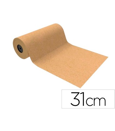 Papel de regalo basika kraft liso natural ancho 31 cm longitud 80 m