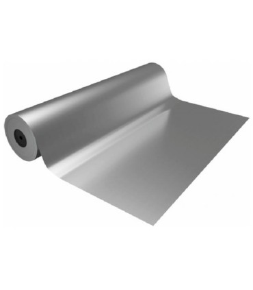 Papel de regalo basika metalizado plata bobina ancho 62 cm longitud 80 m