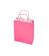 Bolsa papel q connect celulosa rosa l con asa retorcida 320x400x14 mm