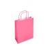 Bolsa papel q connect celulosa rosa l con asa retorcida 320x400x14 mm