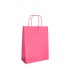 Bolsa papel q connect celulosa rosa l con asa retorcida 320x400x14 mm