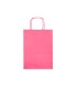 Bolsa papel q connect celulosa rosa l con asa retorcida 320x400x14 mm