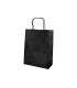 Bolsa papel q connect celulosa negro l con asa retorcida 320x400x14 mm