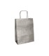 Bolsa papel q connect kraft plata l con asa retorcida 320x400x14 mm