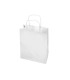 Bolsa papel q connect celulosa blanco m con asa retorcida 270x370x12 mm