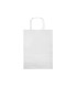 Bolsa papel q connect celulosa blanco m con asa retorcida 270x370x12 mm