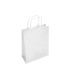 Bolsa papel q connect celulosa blanco m con asa retorcida 270x370x12 mm