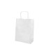 Bolsa papel q connect celulosa blanco m con asa retorcida 270x370x12 mm