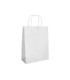 Bolsa papel q connect celulosa blanco m con asa retorcida 270x370x12 mm